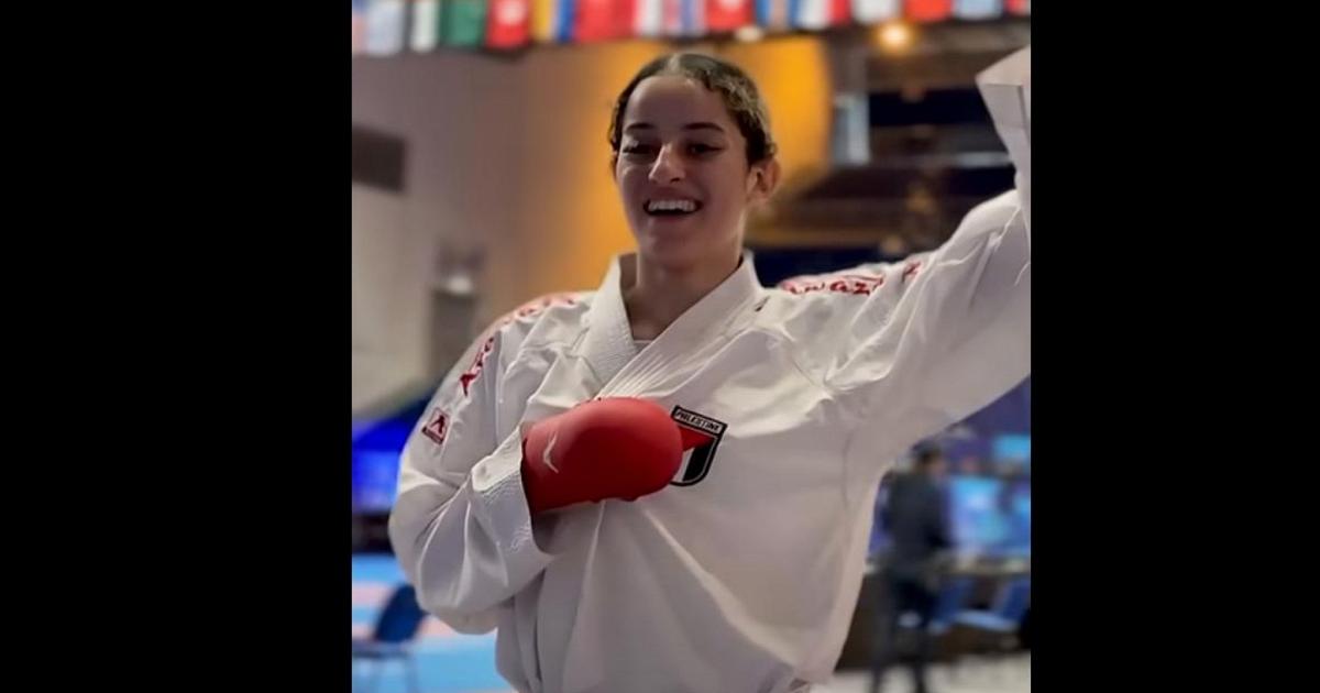 Mariam Bsharat is the first Palestinian to win the title of world karate champion